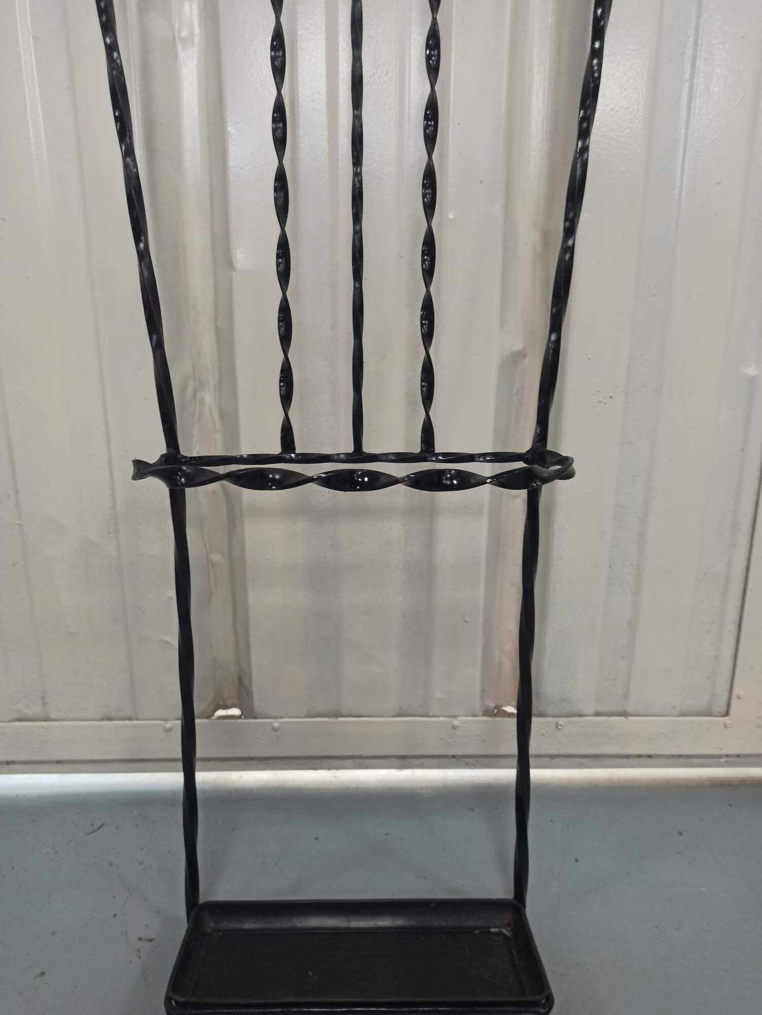 Iron cloakroom wall-mounted port multicolored balls mirror door umbrellas hats circa 50