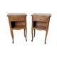 Pair of Louis XV style oak bedside tables