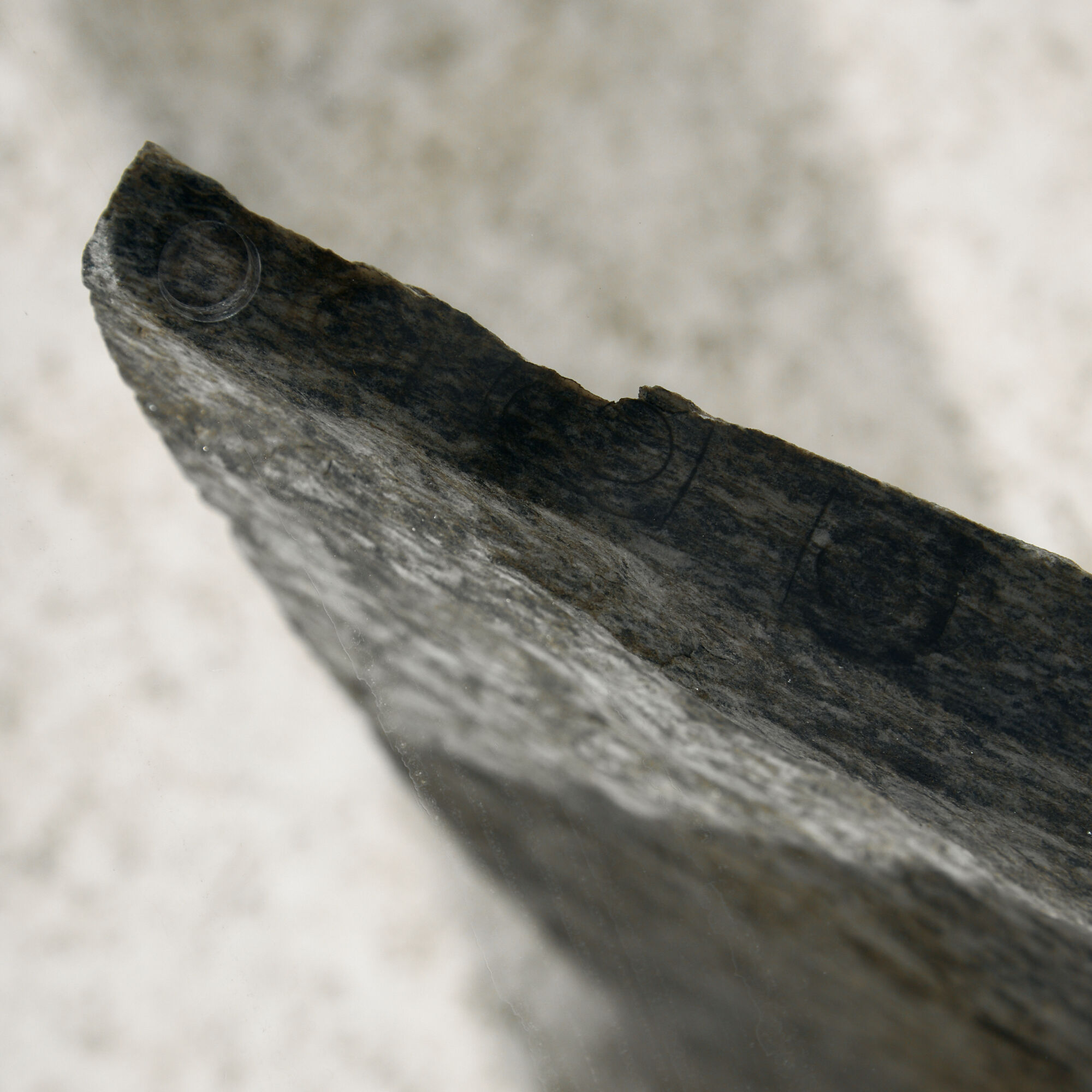 Glass and slate stone console