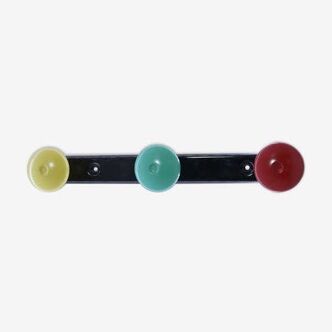 Patère multicolore années 60