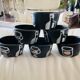 Set de 6 pots ramequins bols vintage céramique peinte 1960