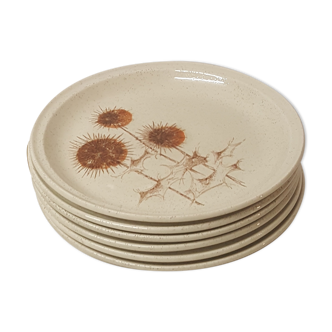 Lot of 6 plates Sarreguemines