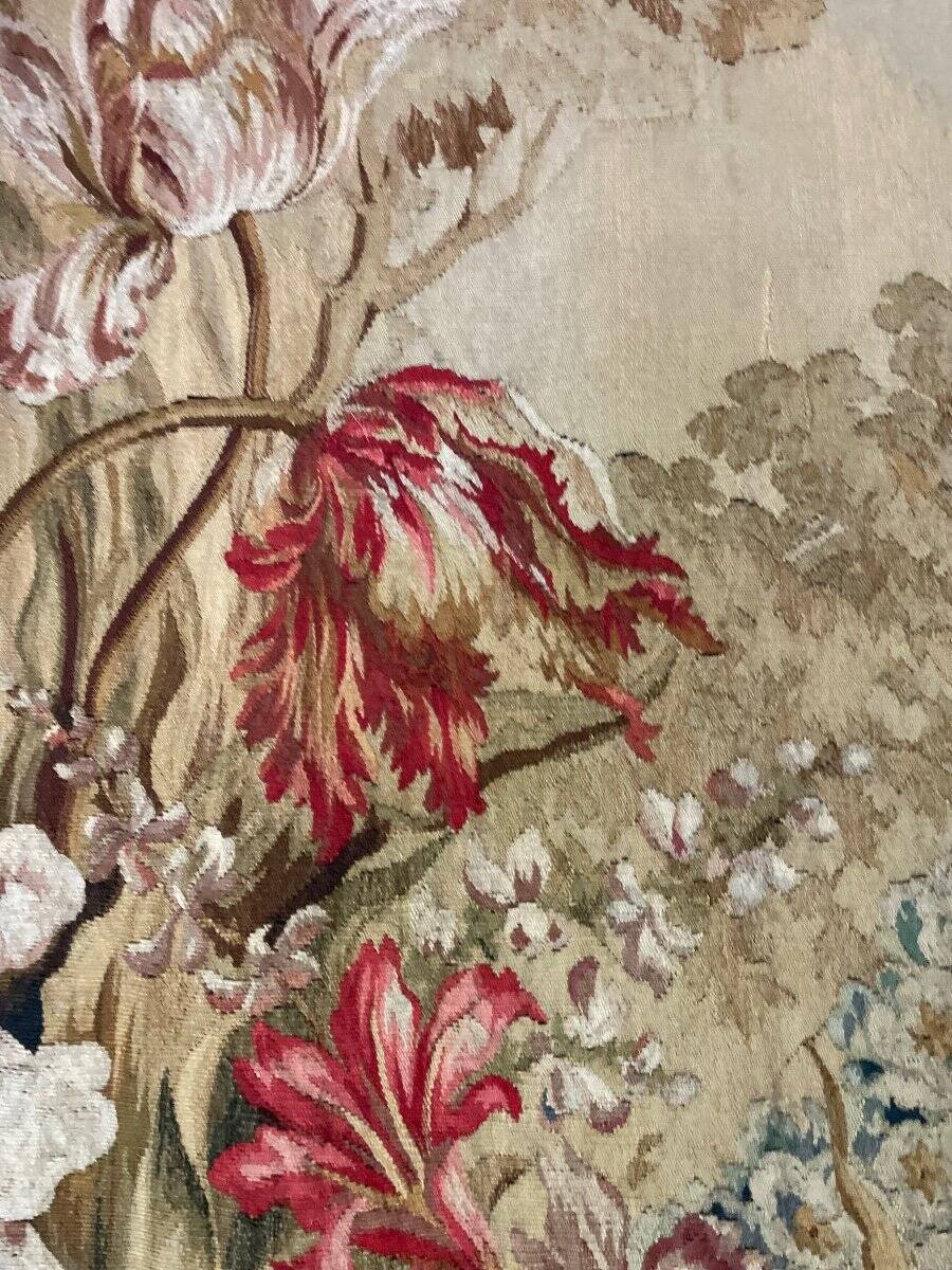 Tapestry, flower urn, Aubusson late 18th century