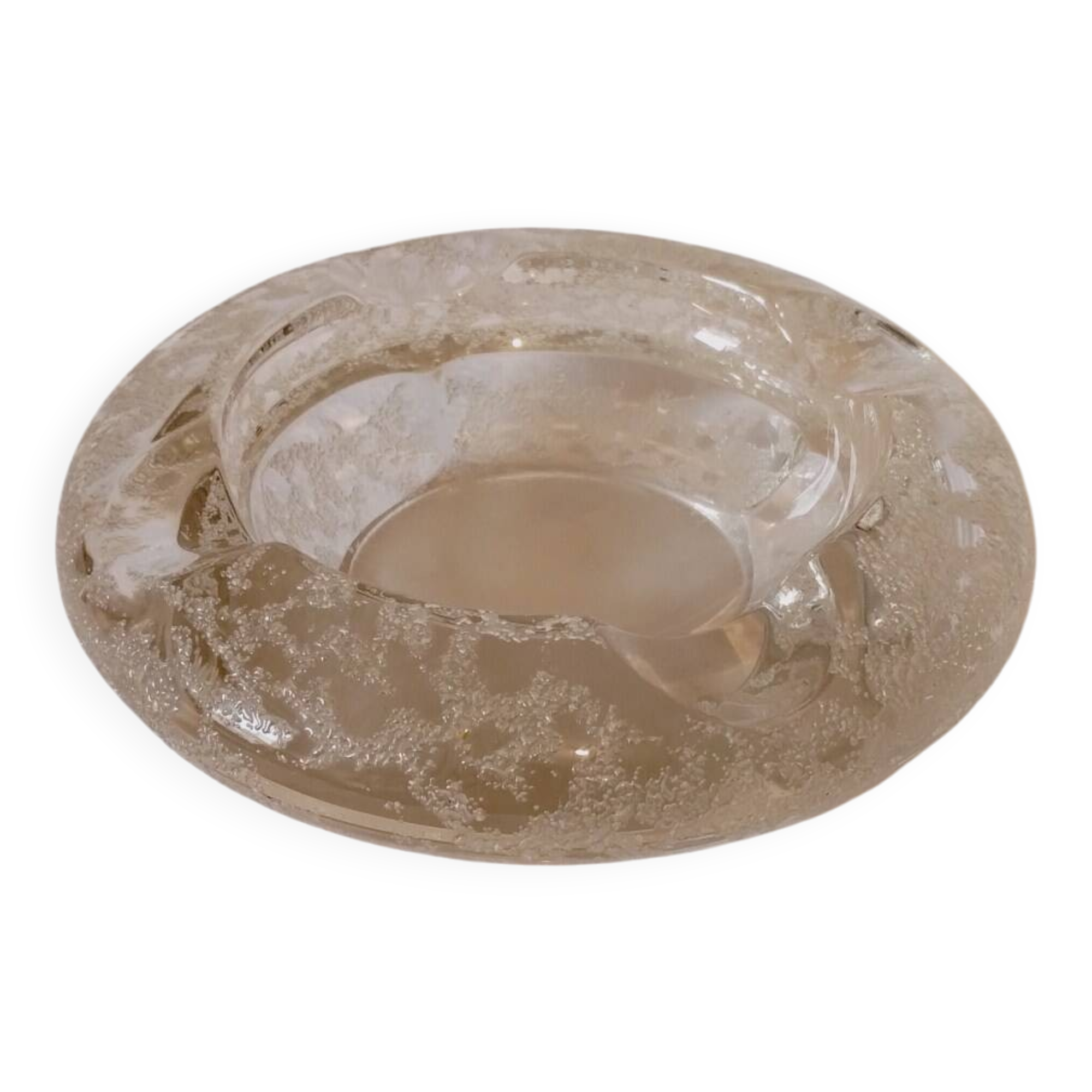 Thick glass ashtray from the 70s