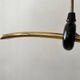 Black metal and brass arc pendant light "Les Activités" by Lucien Gau, Paris 1960