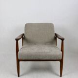 Fauteuil Lounge GFM63 Marron Clair par J. Kedziorek, 1970s