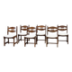 Set of six brutalist razorback dining chairs