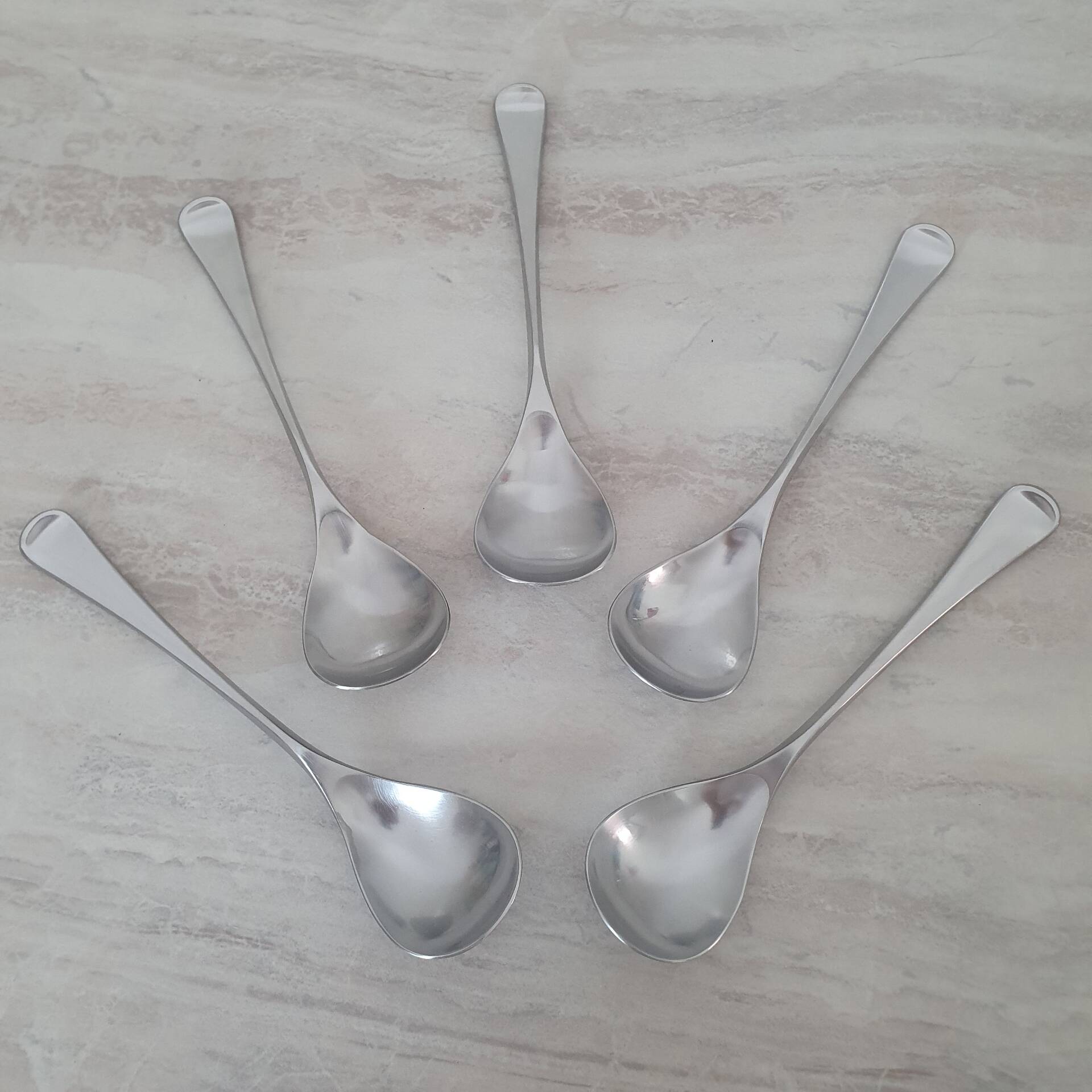 5 Large Spoons Guy Degrenne Cobra collection