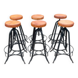 Set of 6 bar stools from the 50s