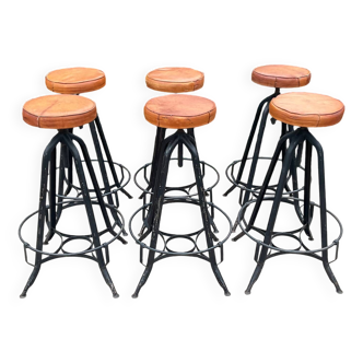 6 tabourets de bar, années 50