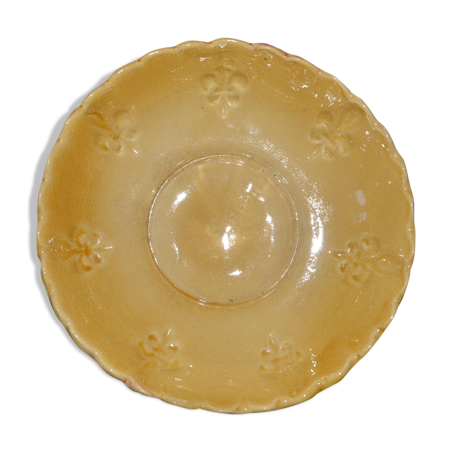 Bowl with decoration of lily signed KOCH - Provence, France - around 1970
