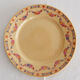 4 old flowered iron earth dessert plates