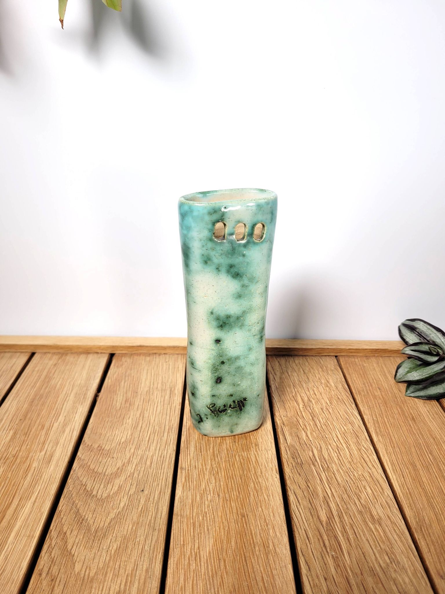 Ceramic soliflore vase J Philippe