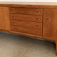 Large Danish vintage row in blond teak from the 60s