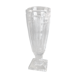 Vase en cristal années 30 taille pointe de diamant