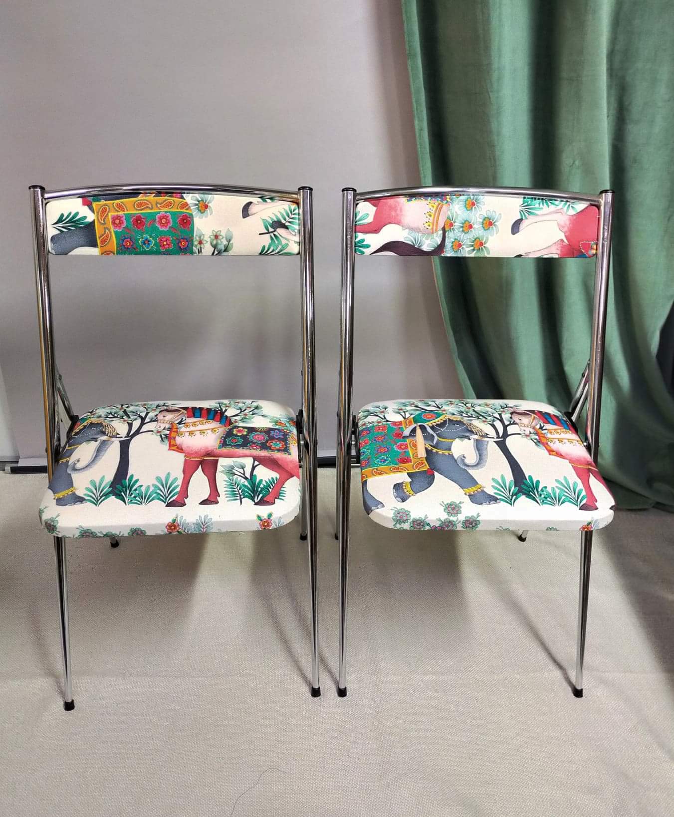 Vintage chrome folding chair