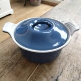 Ancienne marmite en fonte emaillée bleue Le Creuset
