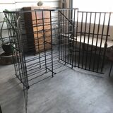 wine in metal cage wine cellar