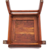 Set of 4 chairs in solid mahogany, vintage Art Nouveau, 1900