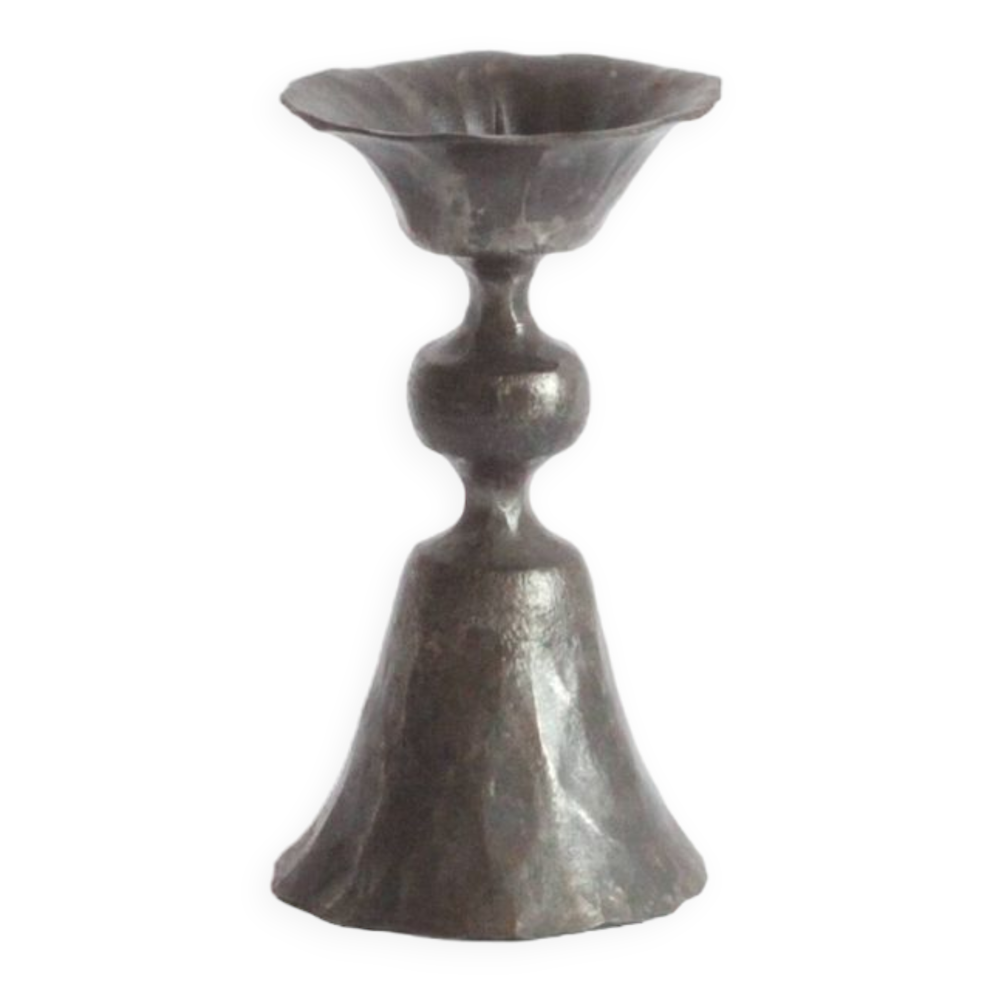 Brutalist metal candle stick