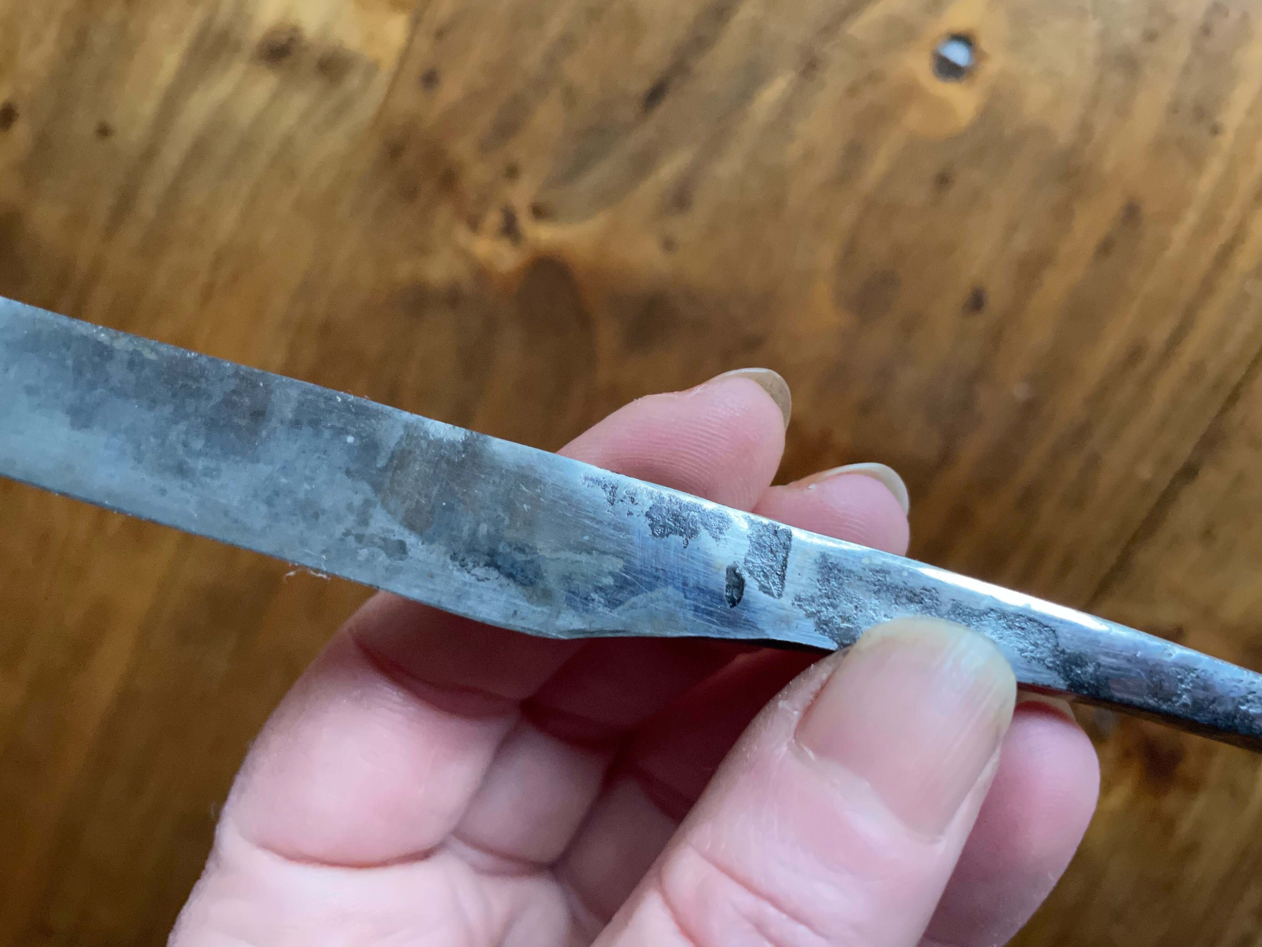 Raw forge knife (forged) made of metal