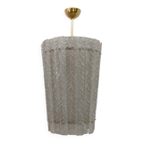 Barovier & Toso Art Dèco Style Brass Murano Glass Lantern Chandelier