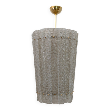Lustre en laiton et verre de Murano de style Art déco Barovier & Toso