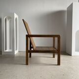 Armchair in natural wood (teak) minimalist design