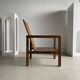 Fauteuil en bois naturel (teck) design minimaliste