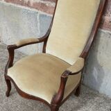 Armchair Voltaire XIX th, mahogany