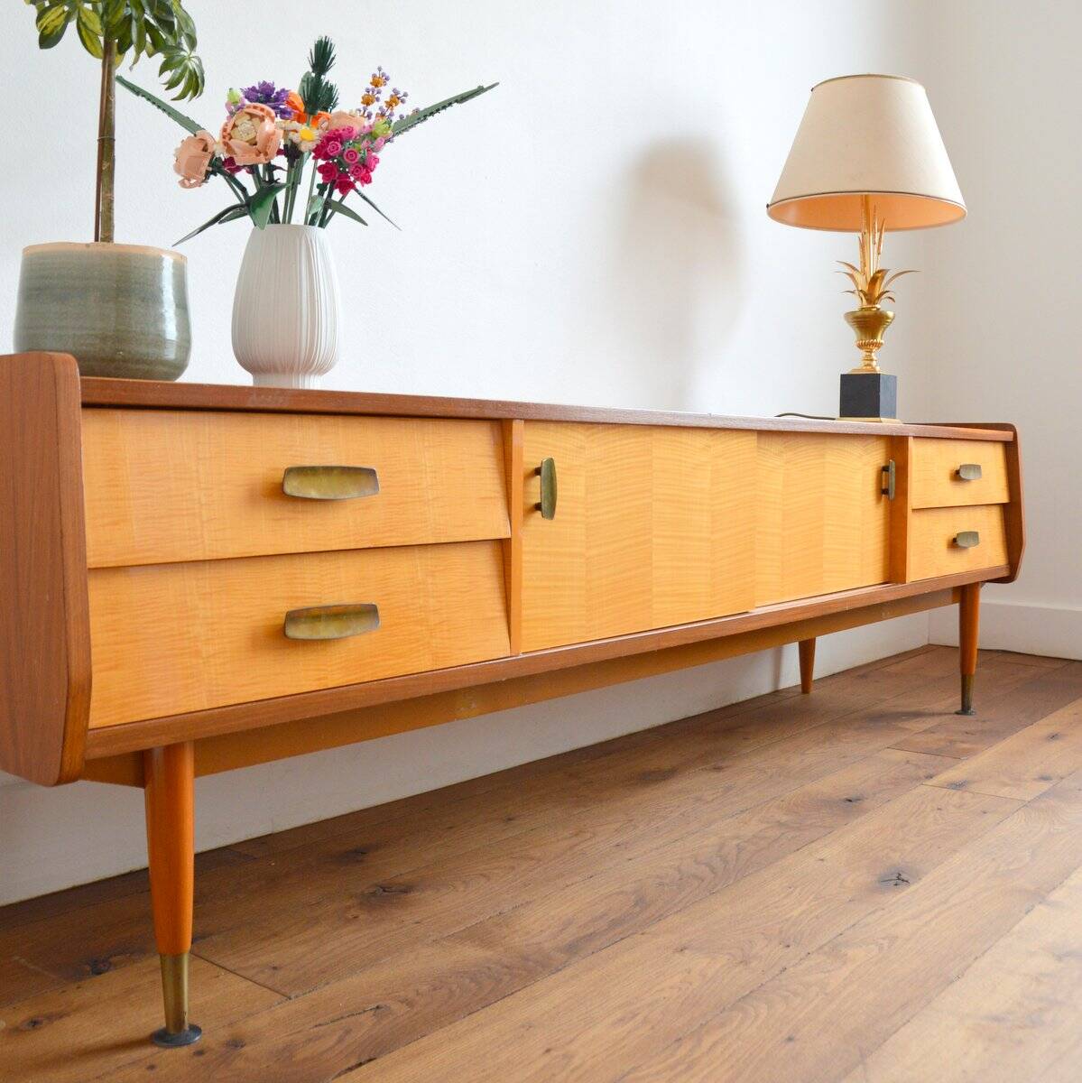Large vintage low sideboard 1960s