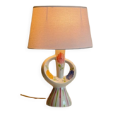 Vintage design enamelled ceramic lamp