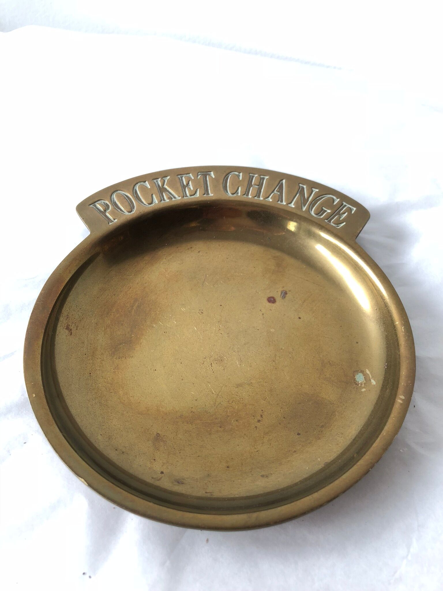 Empty pocket vintage brass