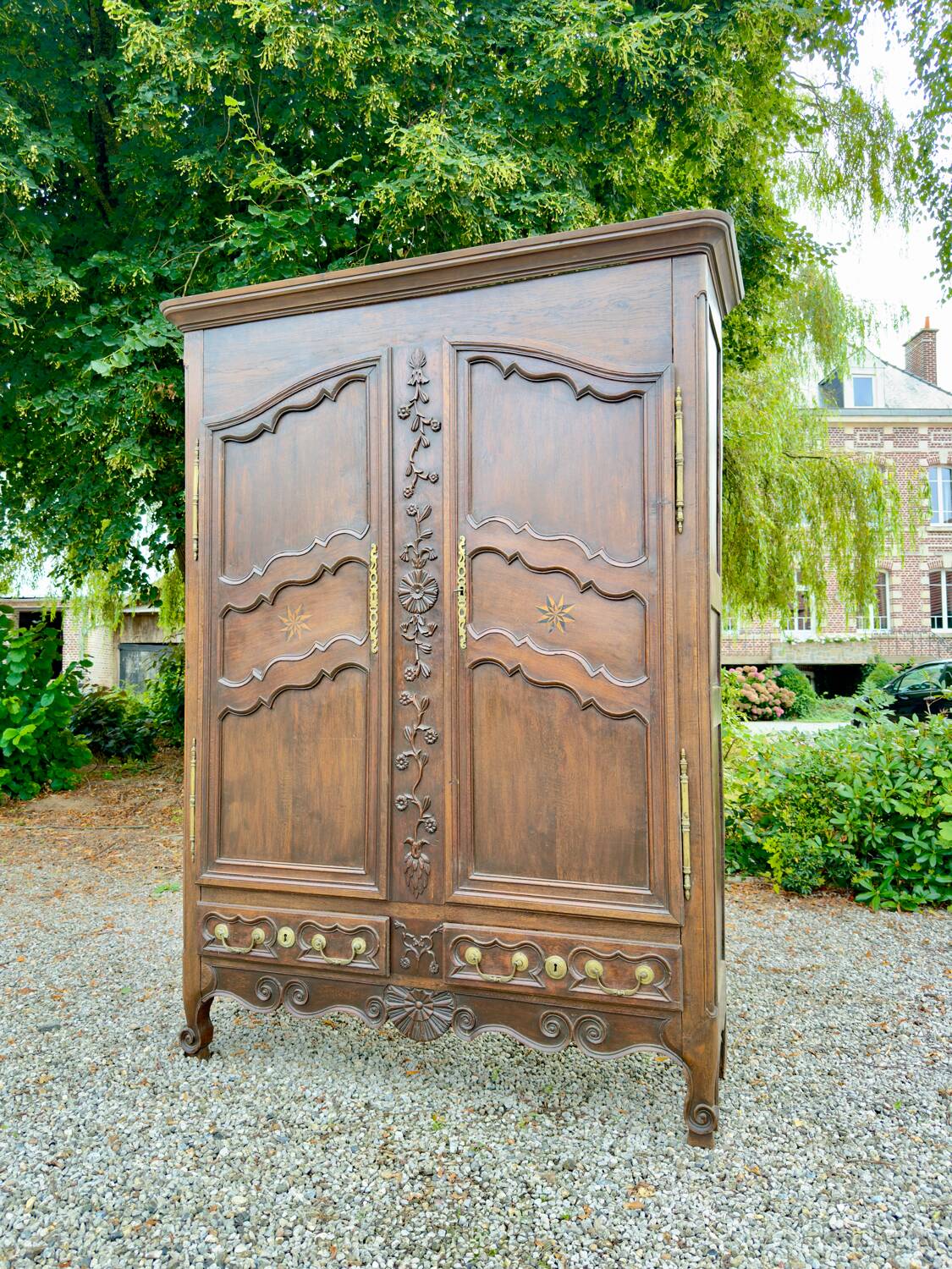 Louis XV Period 18th Century Oak Lorraine Wardrobe