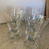 5 verres à eau en verre