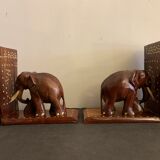 Pair of greenhouses books elephants in teak, 1970