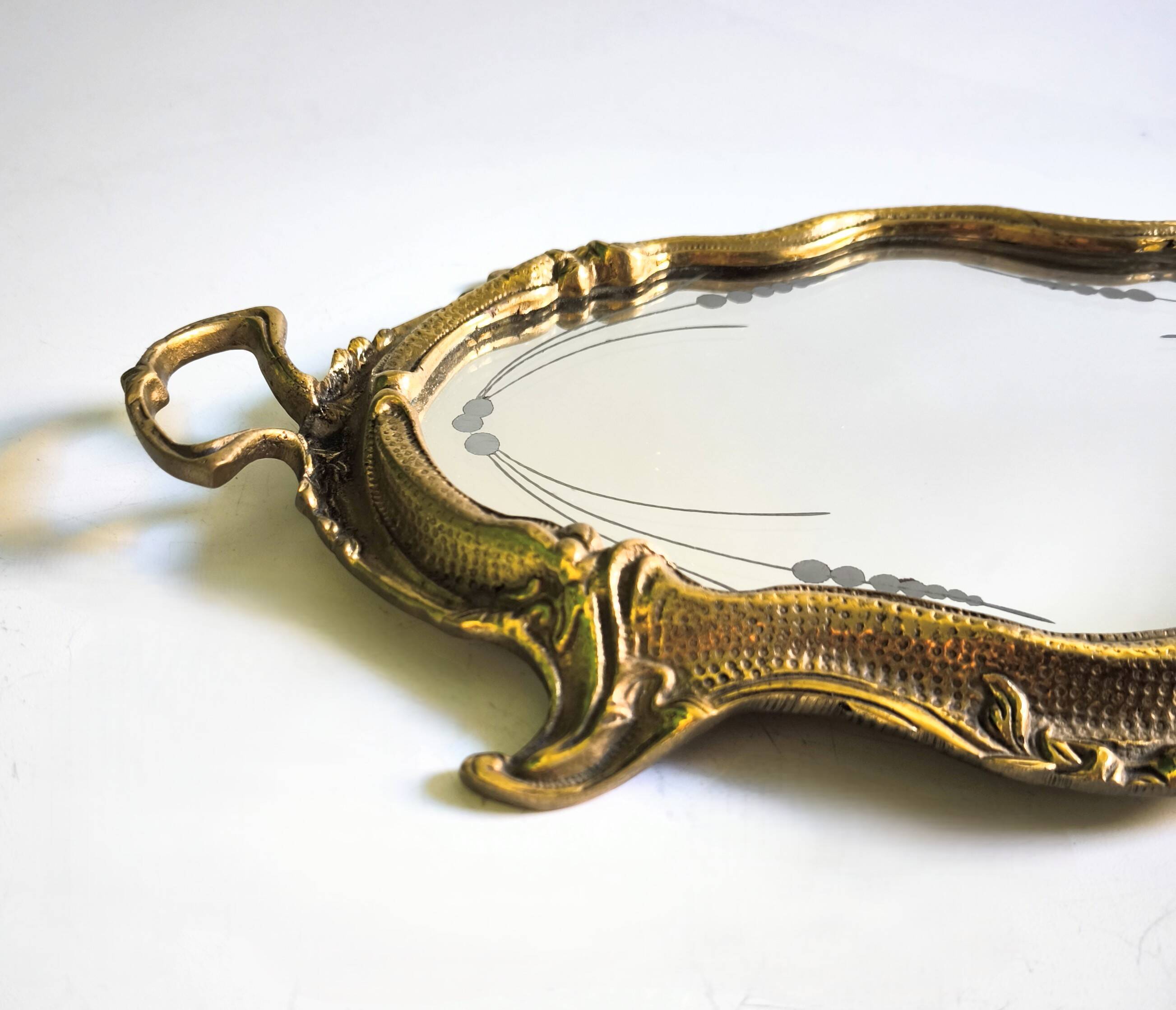 French bronze tray in Louis XV style with design