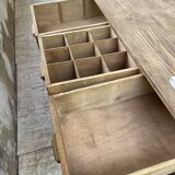XL oak counter, trade furniture with multi-drawers