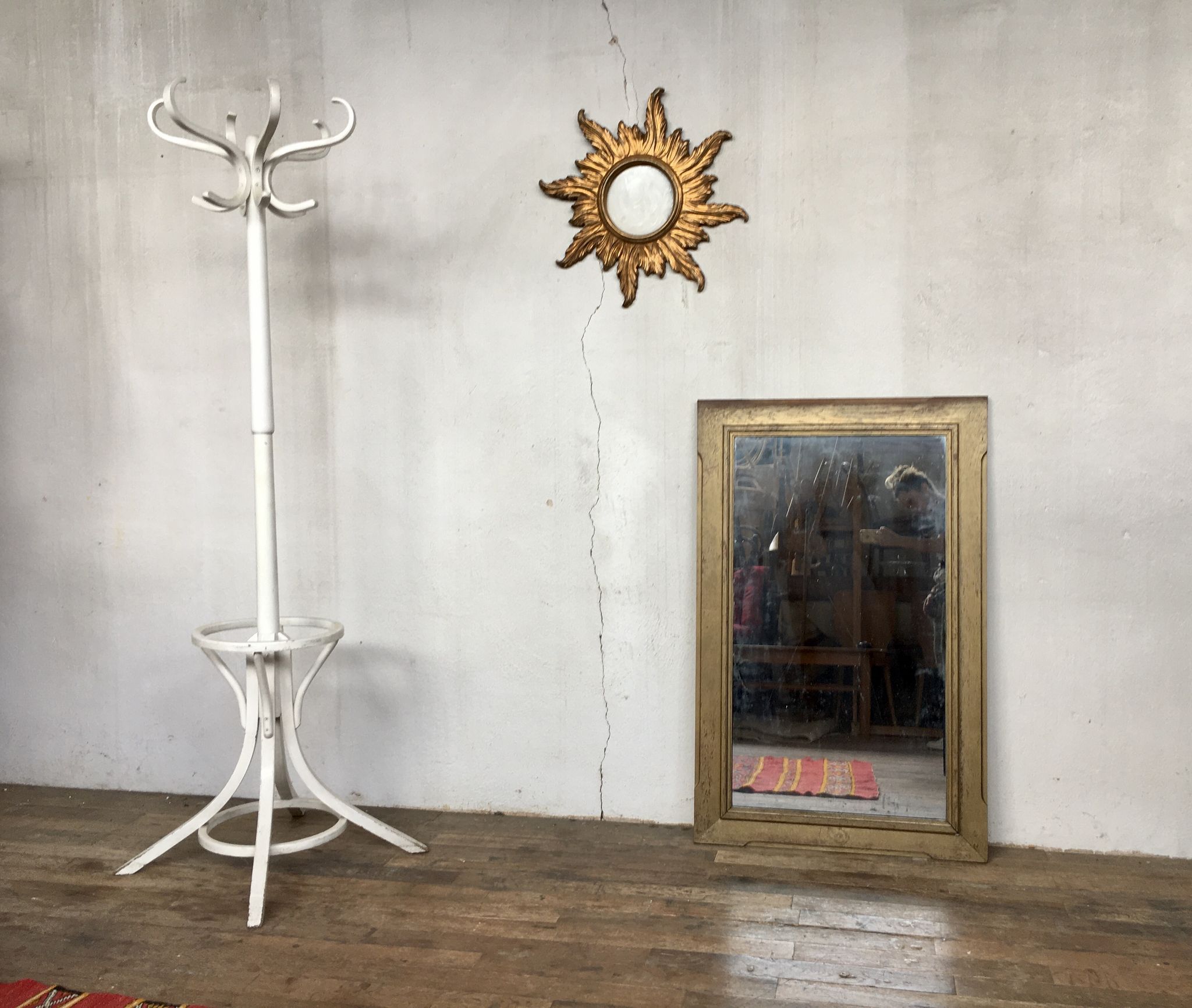 Vintage 1960 gilded wooden mirror