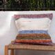 Housse de coussin artisanale en coton recyclé tissé main