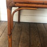 Table low rectangular rattan and caning