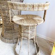 High rattan stool – creation by Roger Coster, 1970