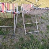 Pair of vintage sunbeds