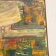 Old Oil Painting Canvas Still Life Lamp Book Modernist