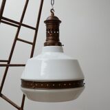 Suspension opaline verre pendentif lumière