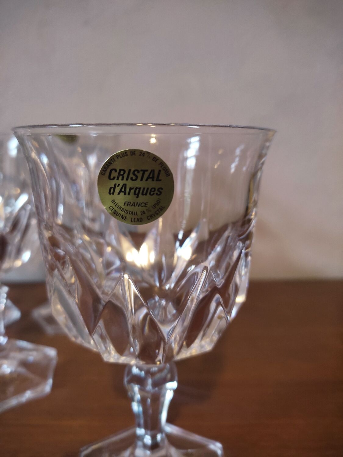 6 water glasses model Chaumont by crystal of Arques