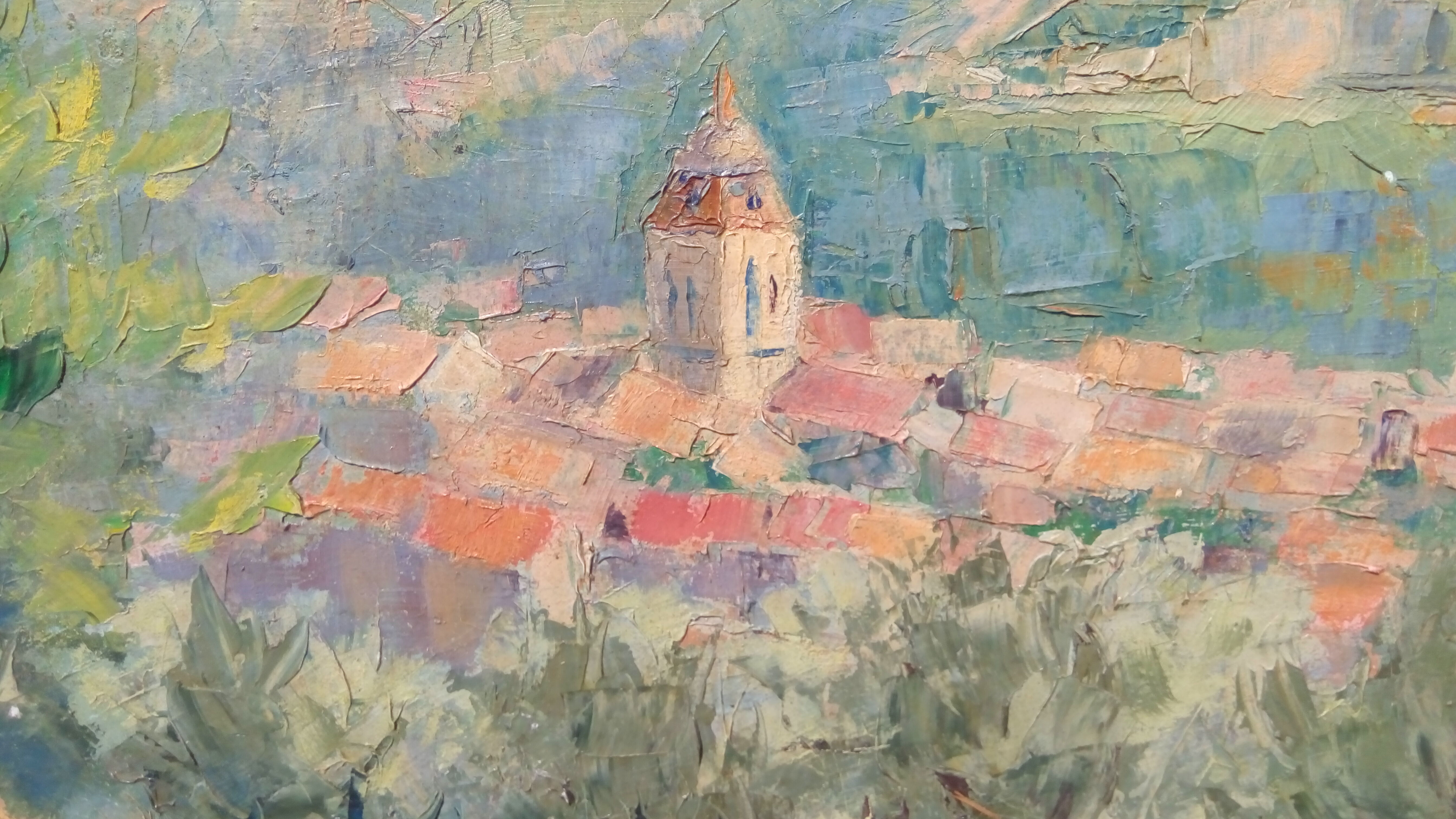 Painting Landscape of Provence Buis les Baronnies Aldo Morganti