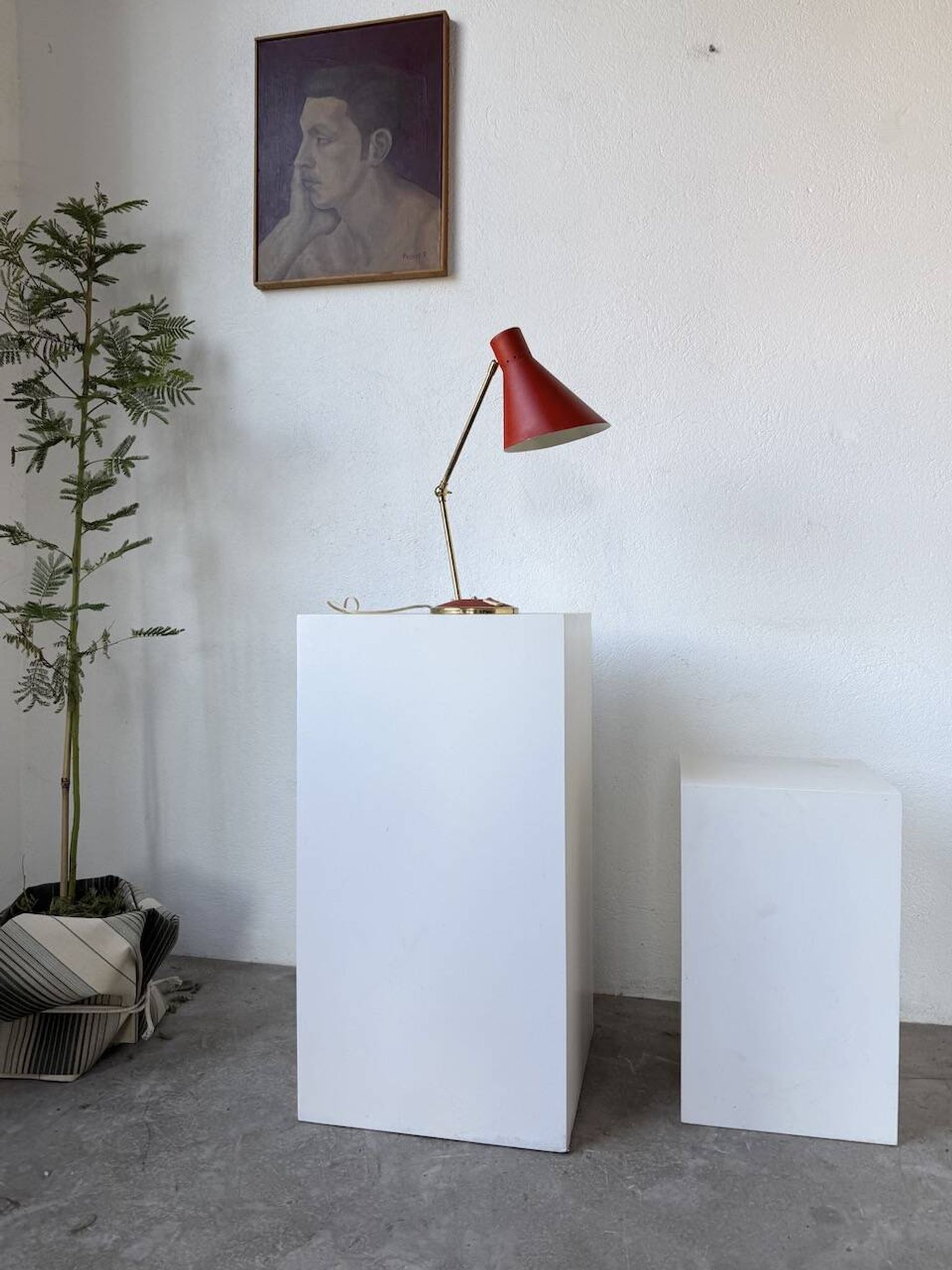 Lampe de bureau années 50 « diabolo » Aluminor