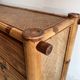 Commode sideboard vintage en bambou à 6 tiroirs,