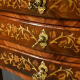 Bedside table in rosewood and palisander, Louis XV style – Late 19th century